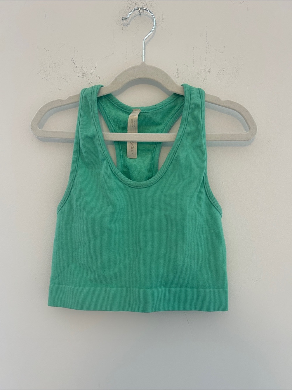 By Together Green Ribbed Racerback Tank